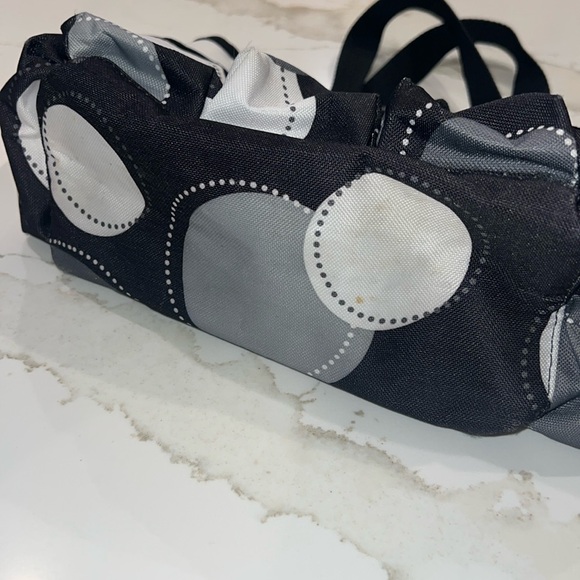 Thirty One Small Utility Tote, Shower Caddy Black, Gray & White- PAPARAZZI DOT - Picture 6 of 7